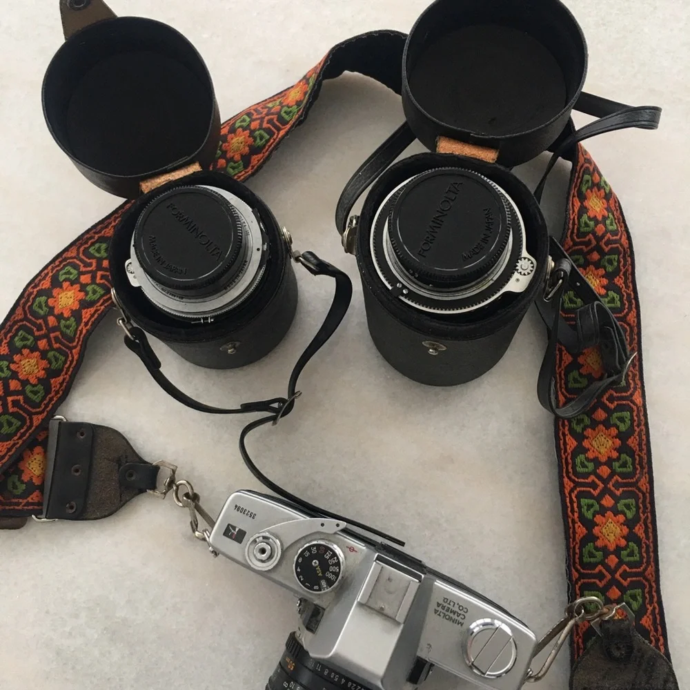Vintage Minolta SR-T 101 Black and Silver Camera